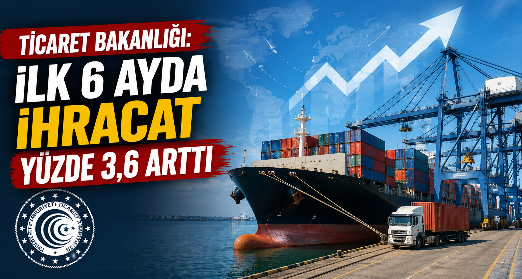 Ticaret Bakanlığı: İlk 6 ayda ihracat yüzde 3,6 arttı