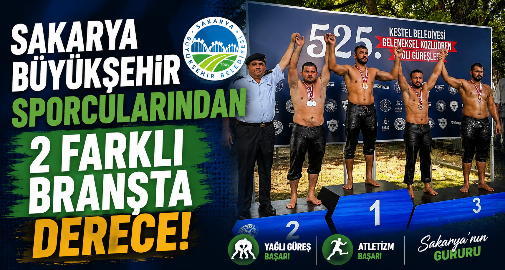 Sakarya Büyükşehir sporcularından 2 farklı branşta derece