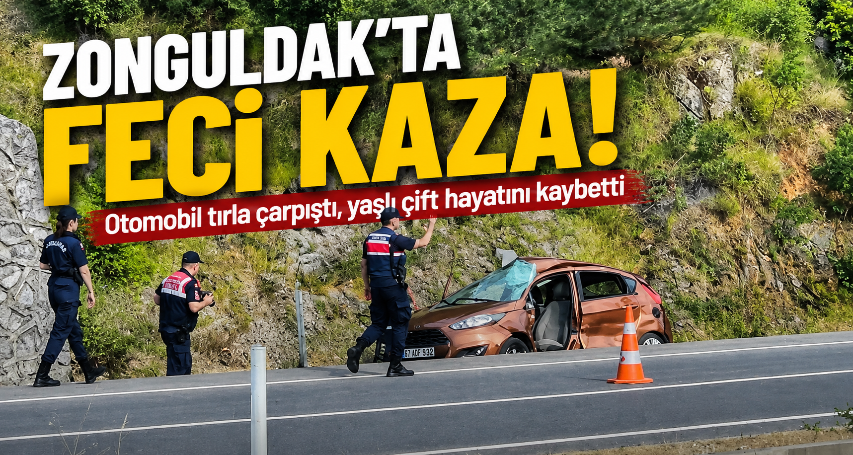 Otomobil tırla çarpıştı, yaşlı çift hayatını kaybetti