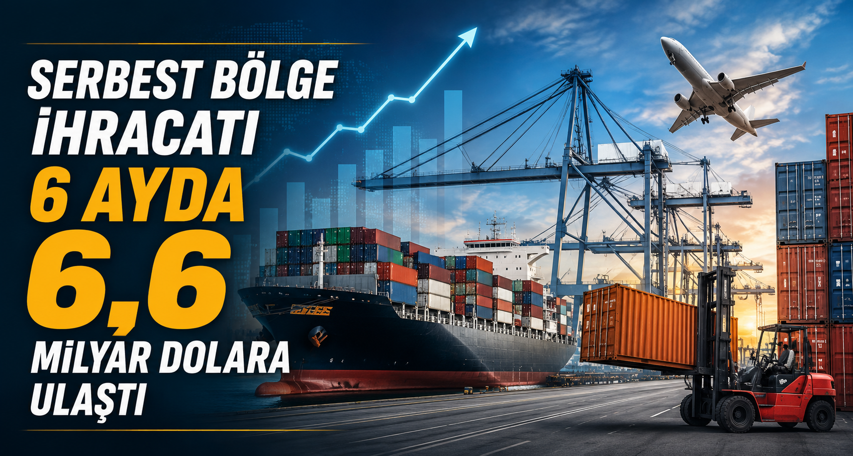 Serbest bölge ihracatı 6 ayda 6,6 milyar dolara ulaştı