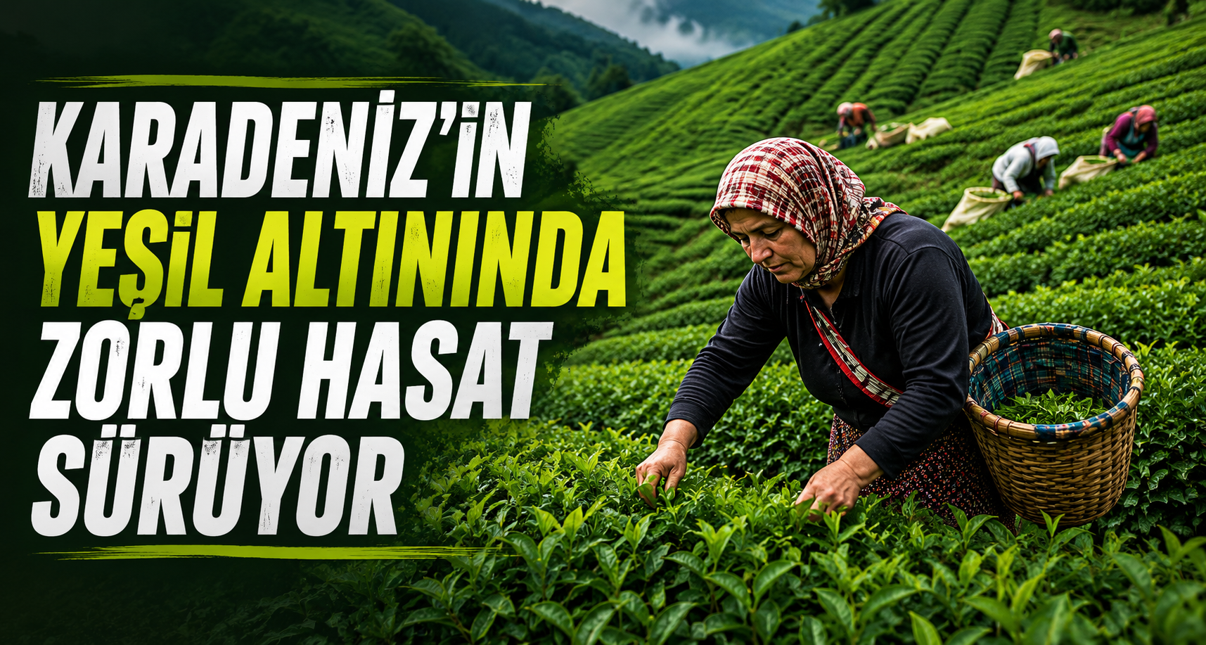 Karadeniz’in yeşil altınında zorlu hasat sürüyor