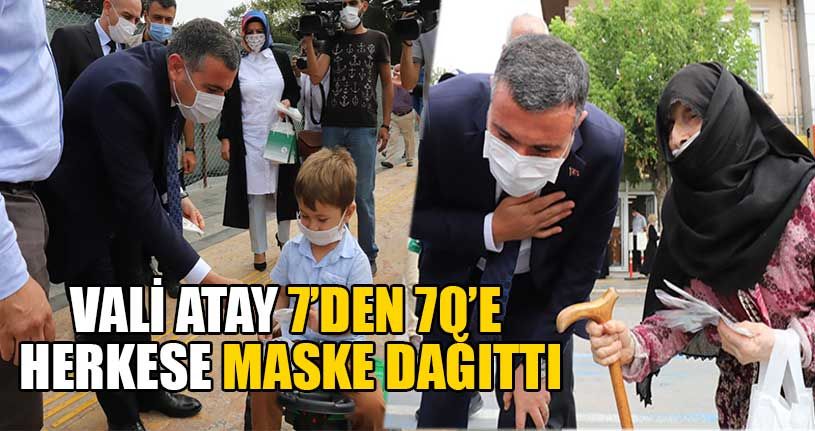Vali Atay Hem Denetledi Hem Maske Dağıttı