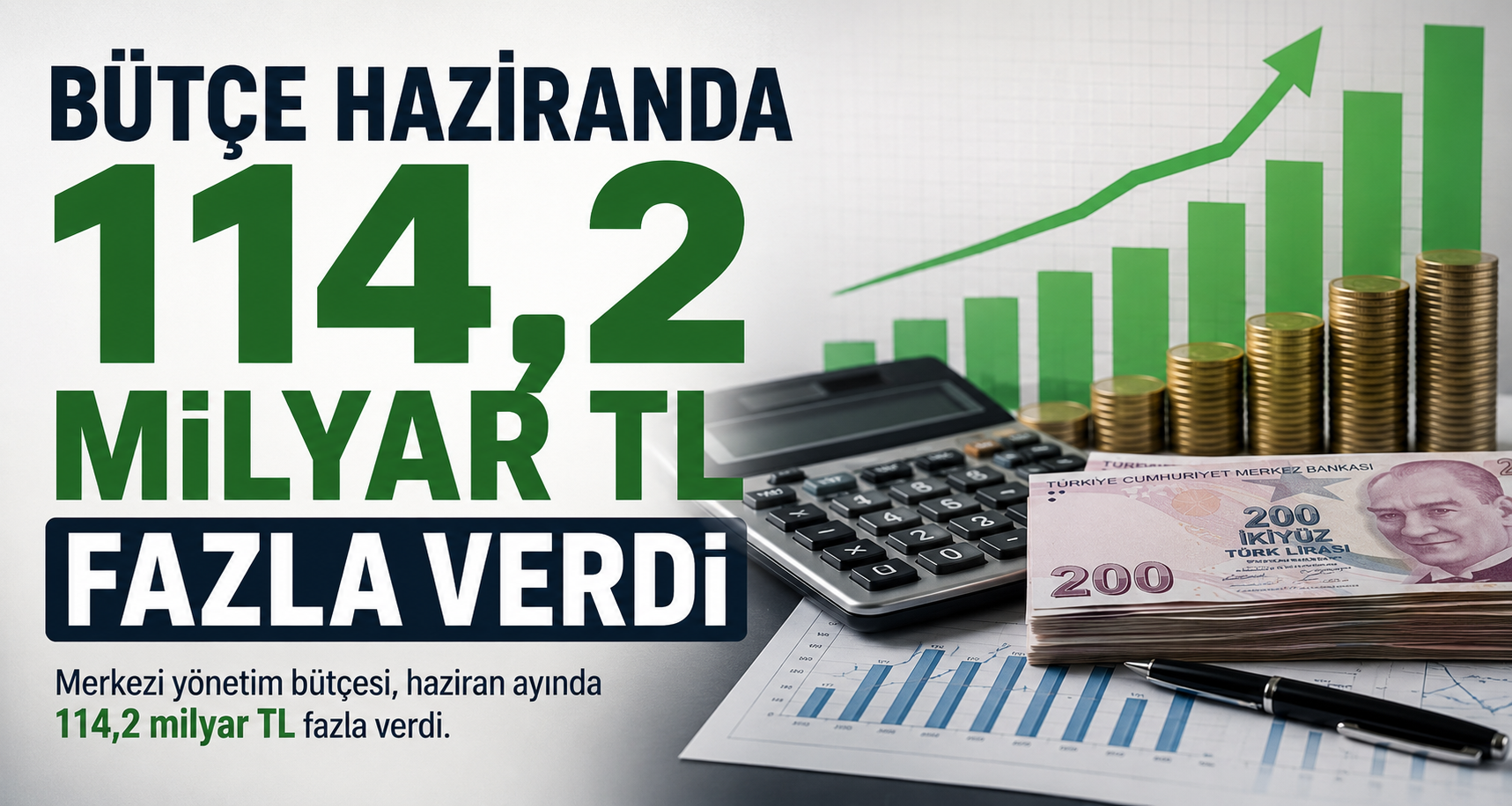 Bütçe haziranda 114,2 milyar TL fazla verdi