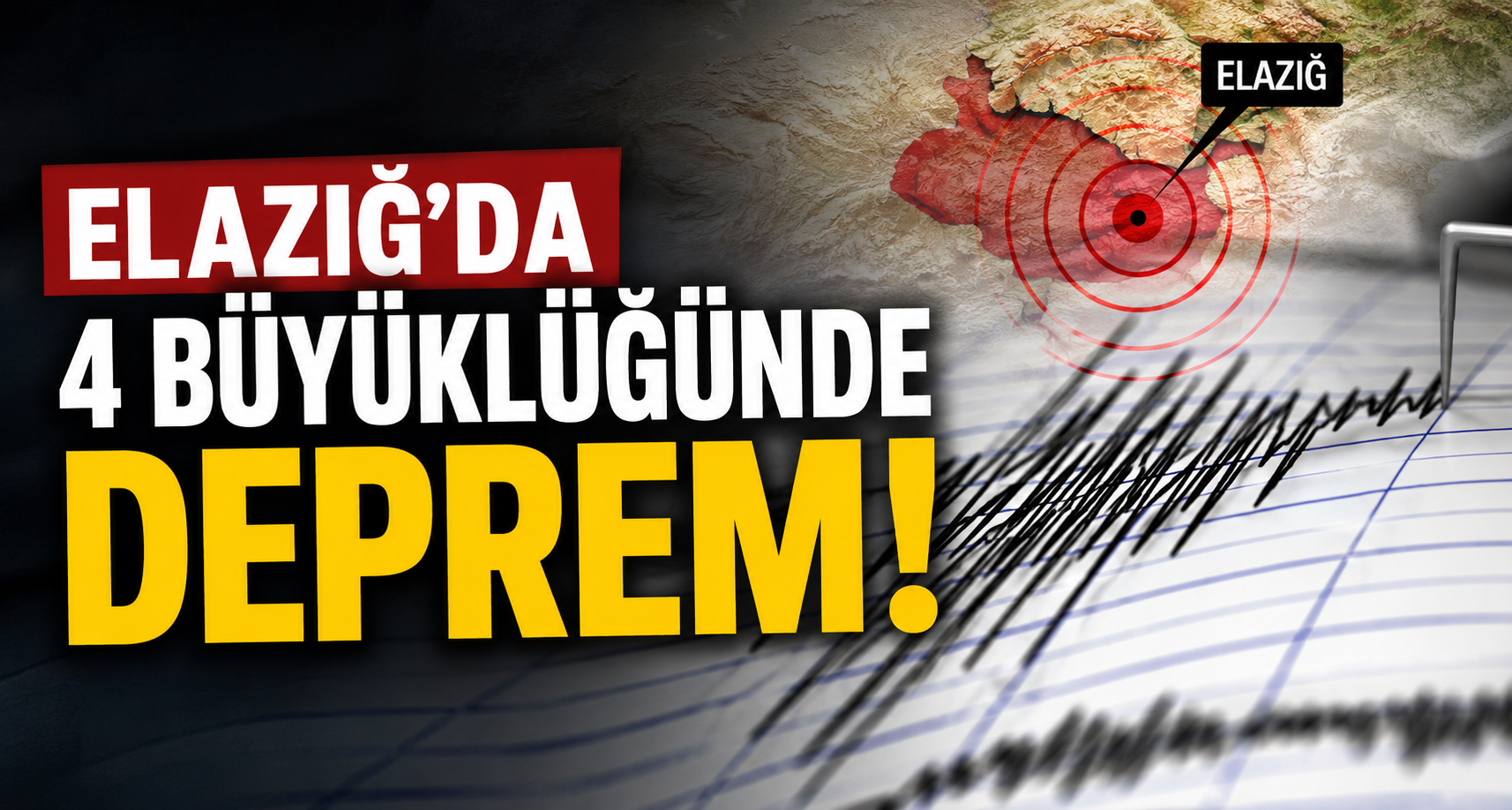 Elazığ’da 4 büyüklüğünde deprem