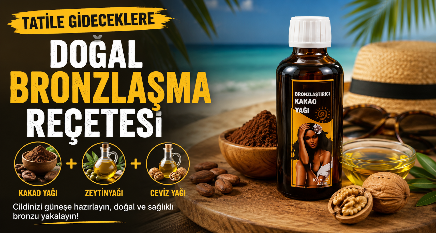 Tatile gideceklere doğal bronzlaşma reçetesi