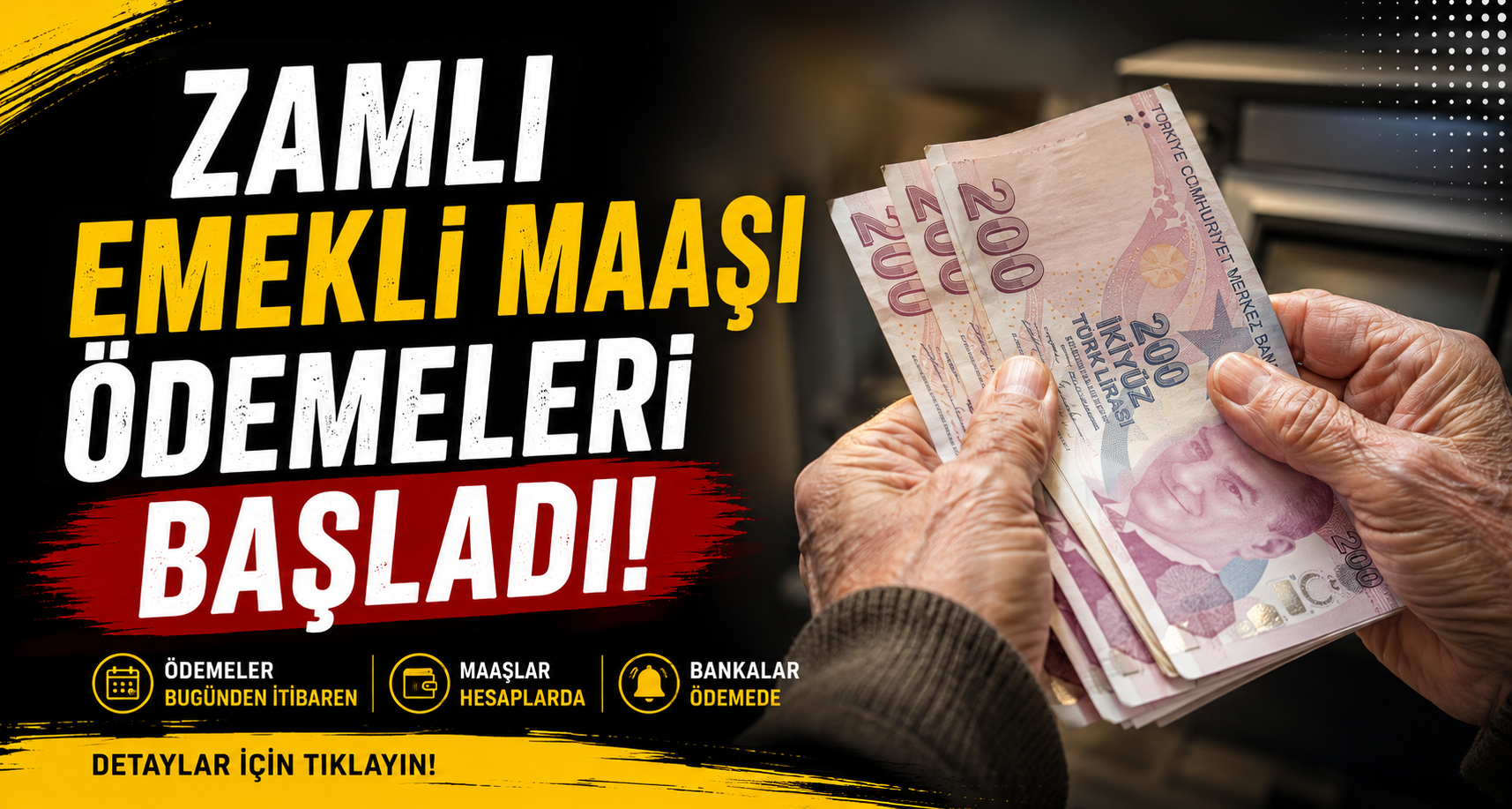 Zamlı emekli maaşı ödemeleri başladı