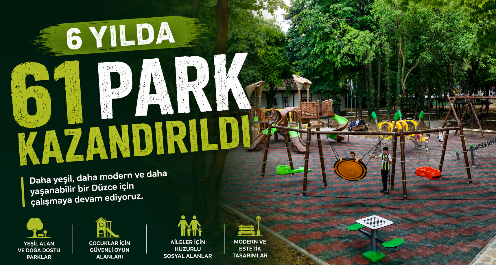 6 yılda 61 park kazandırıldı