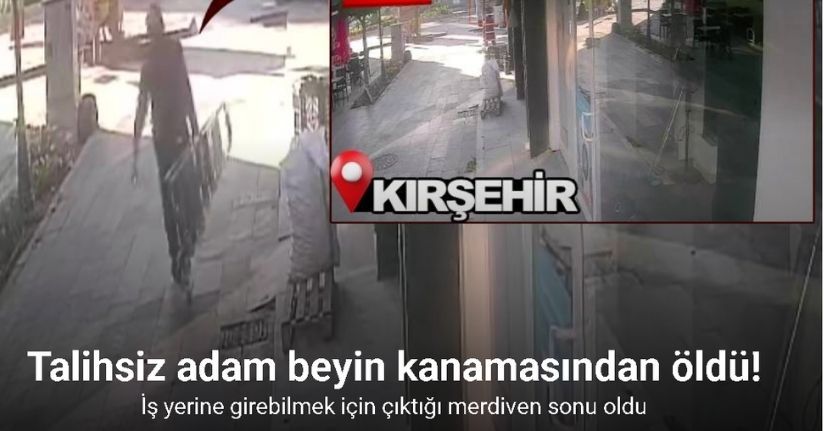 İş yerine girebilmek için çıktığı merdiven sonu oldu