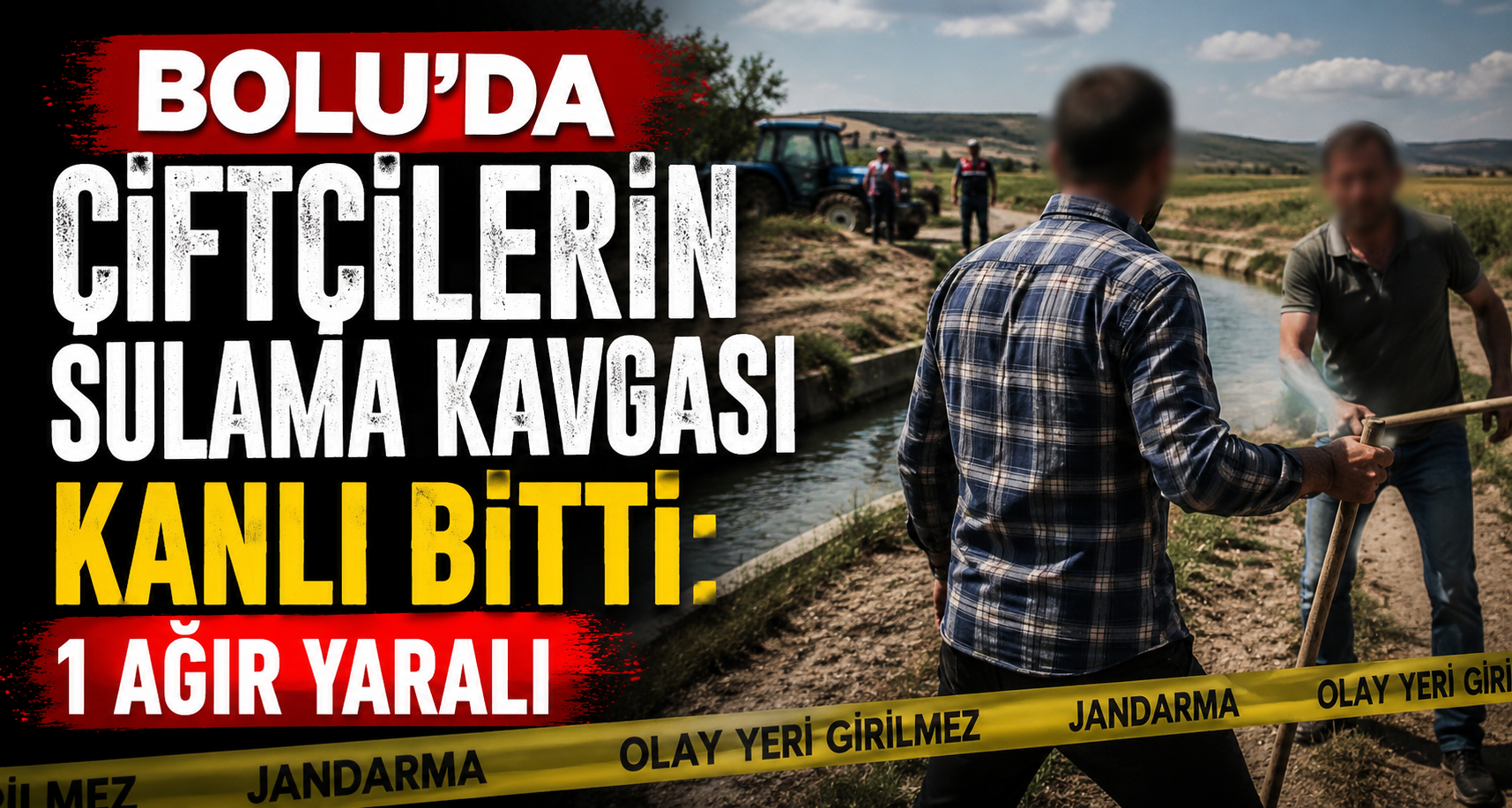 Bolu’da çiftçilerin sulama kavgası kanlı bitti: 1 ağır yaralı