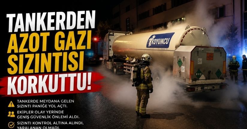 Tankerden azot gazı sızıntısı korkuttu