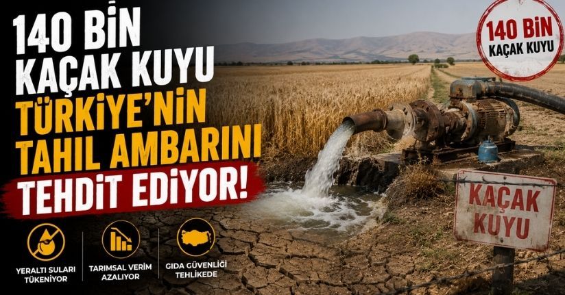 140 bin kaçak kuyu Türkiye’nin tahıl ambarını tehdit ediyor