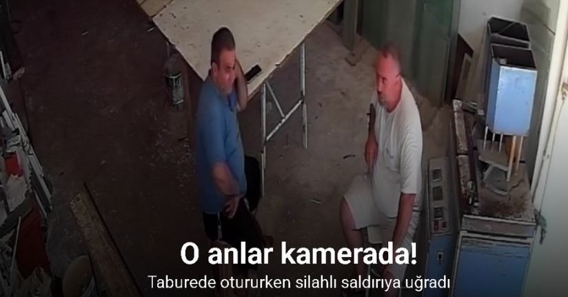 Taburede otururken silahlı saldırıya uğradı: O anlar kamerada