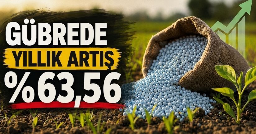 Gübrede yıllık artış yüzde 63,56