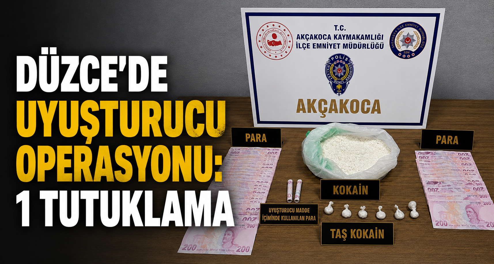 Düzce'de uyuşturucu operasyonu: 1 tutuklama