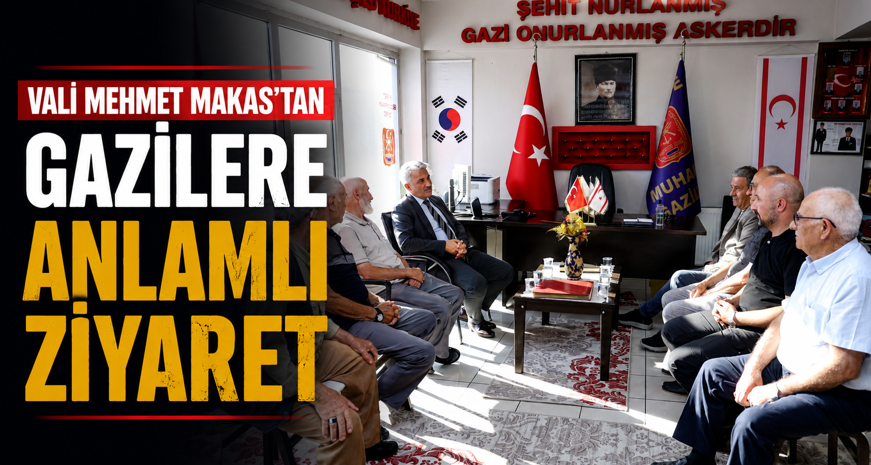Vali Mehmet Makas'tan Gazilere anlamlı ziyaret