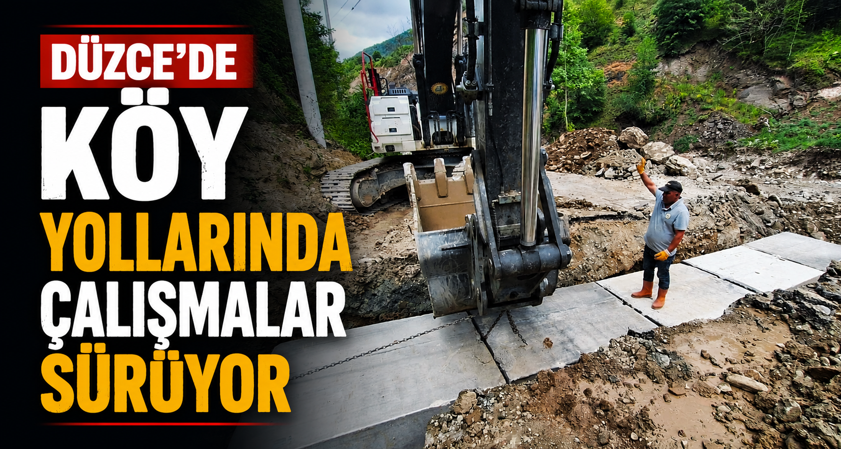 Düzce'de köy yollarında çalışmalar sürüyor