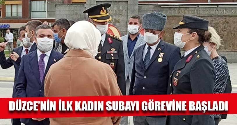 Düzce’nin İlk Kadın Subayı Görevine Başladı