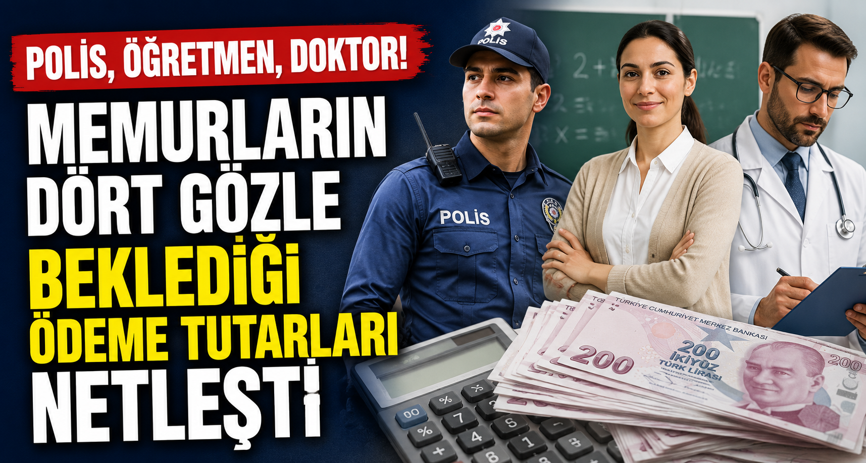 Polis, öğretmen, doktor! Memurların dört gözle beklediği ödeme tutarları netleşt