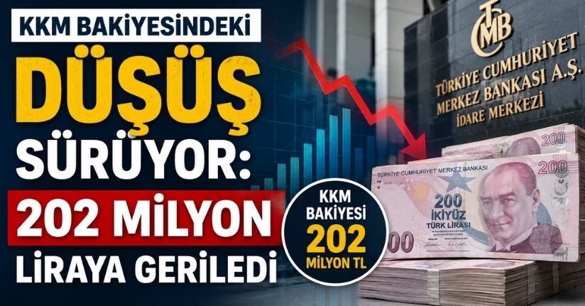 KKM Bakiyesindeki Düşüş Sürüyor: 202 Milyon Liraya Geriledi