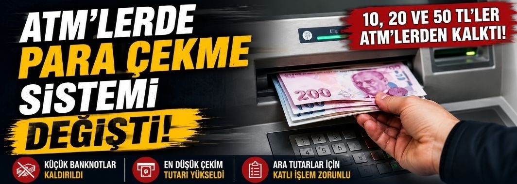 ATM'lerde para çekme sistemi değişti