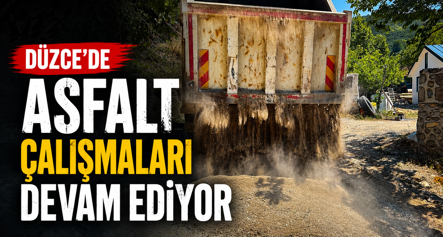 Düzce'de asfalt çalışmaları devam ediyor
