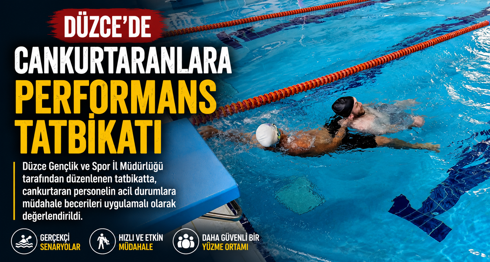 Düzce'de Cankurtaranlara Performans Tatbikatı