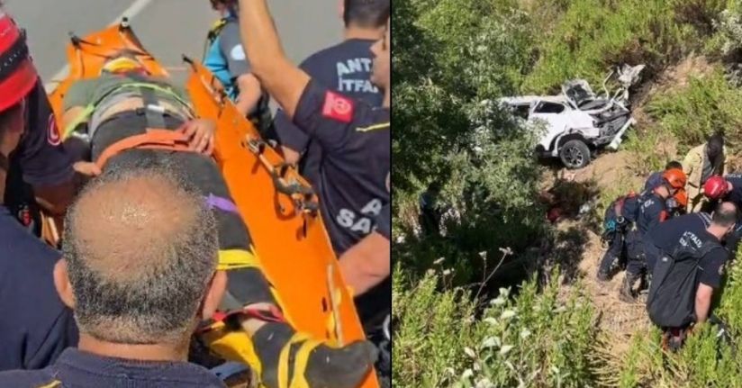 Antalya’da otomobil uçuruma yuvarlandı: 5 ölü, 2 yaralı