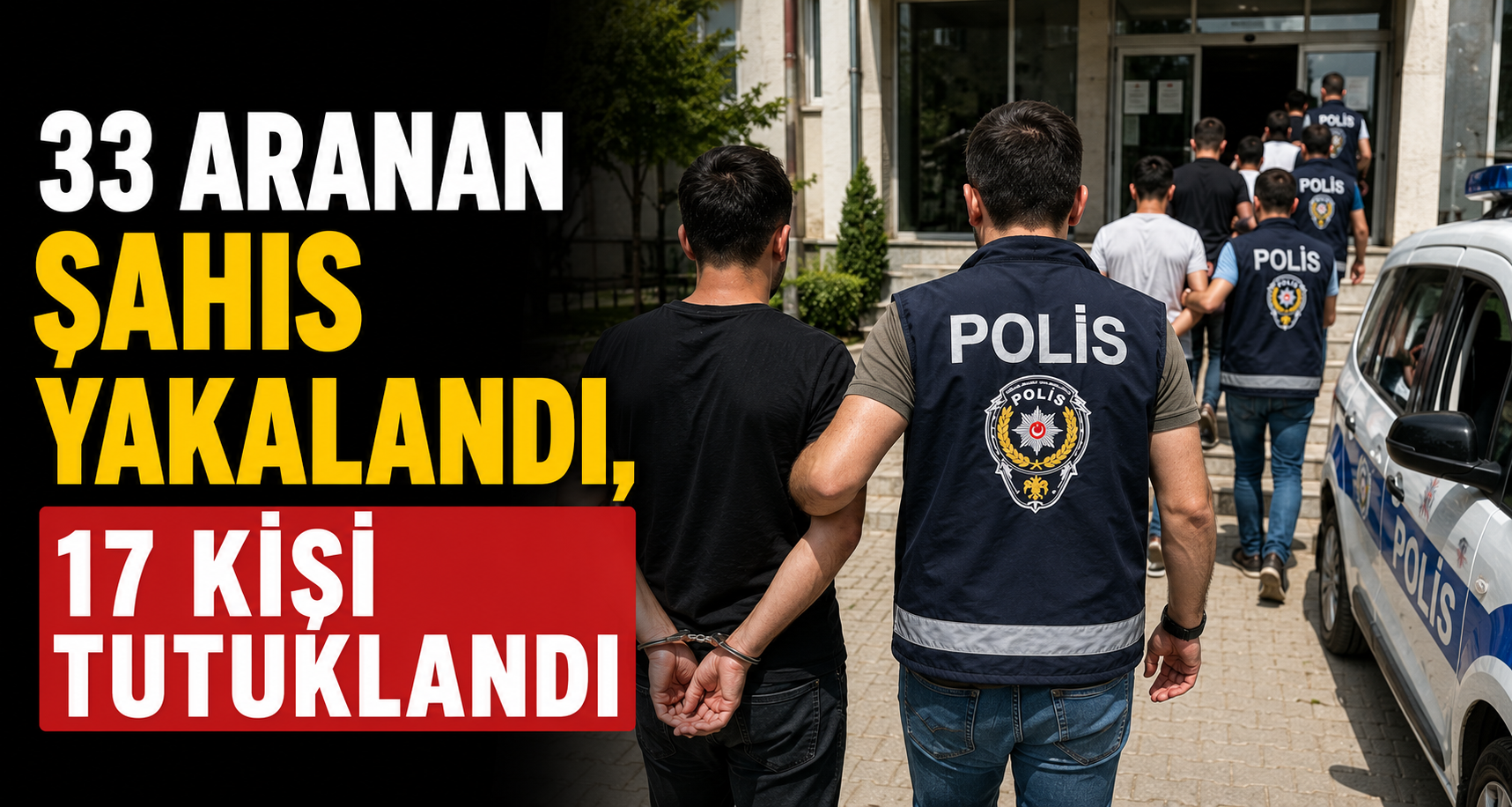 33 aranan şahıs yakalandı, 17 kişi tutuklandı