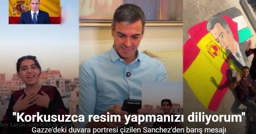İspanya Başbakanı Sanchez’den portresini çizen Gazzeli gençlere teşekkür
