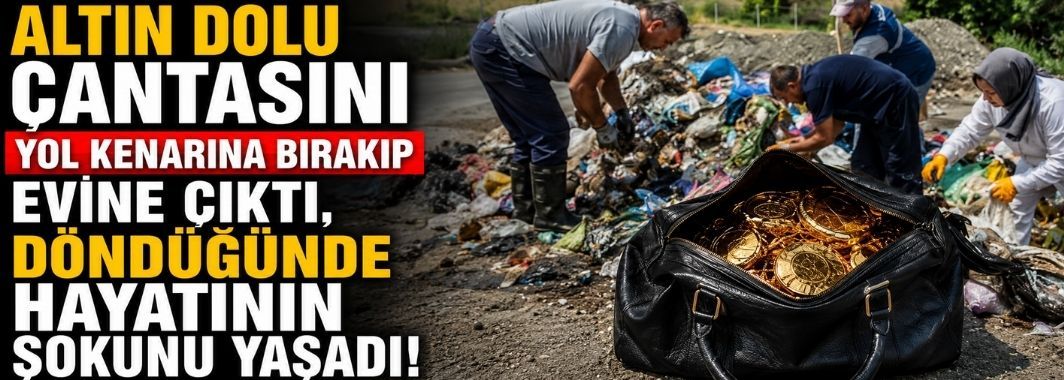 Altın dolu çantasını yol kenarına bırakıp evine çıktı, döndüğünde hayatının şokunu yaşadı