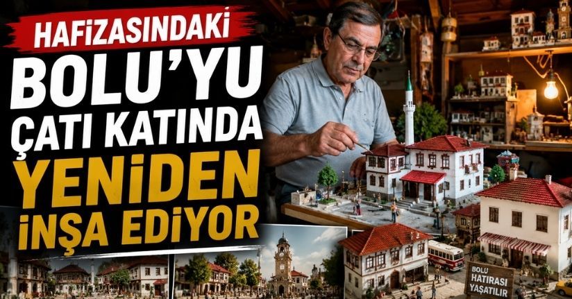 Hafızasındaki Bolu’yu çatı katında yeniden inşa ediyor