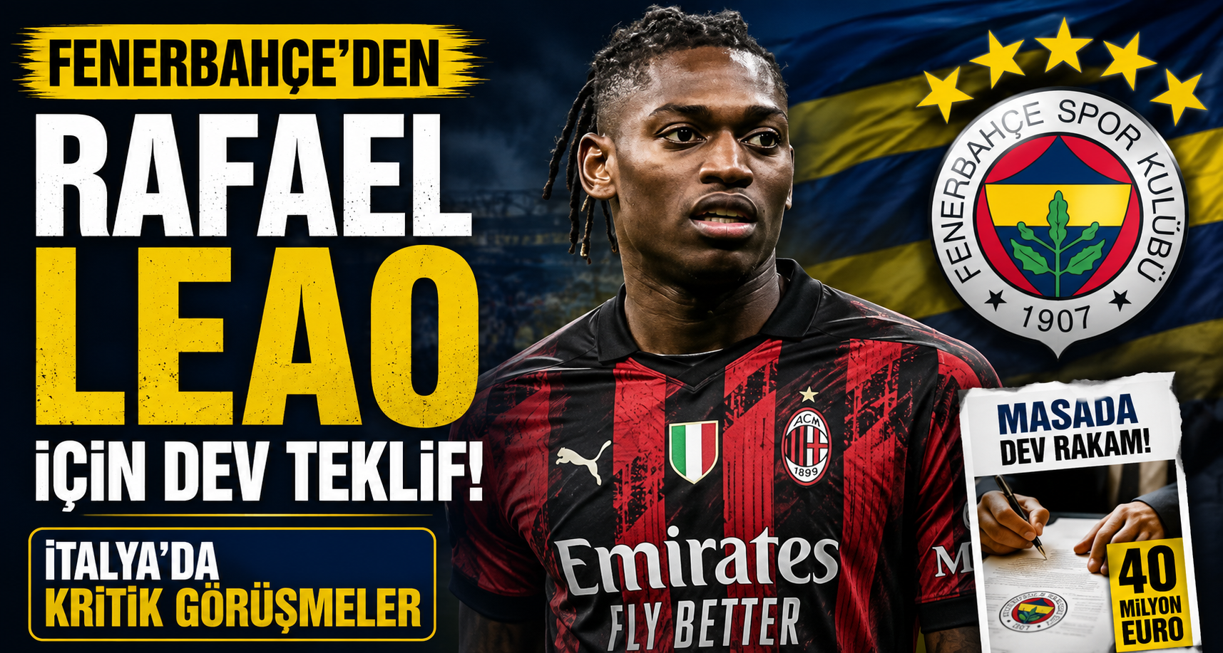 Fenerbahçe'den Rafael Leao için dev teklif! İtalya'da kritik görüşmeler