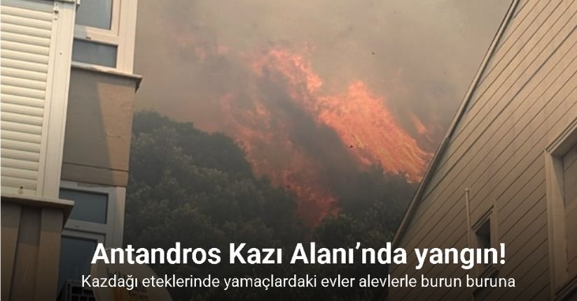 Antandros Kazı Alanı’nda yangın: Alevler yerleşim yerlerini tehdit ediyor