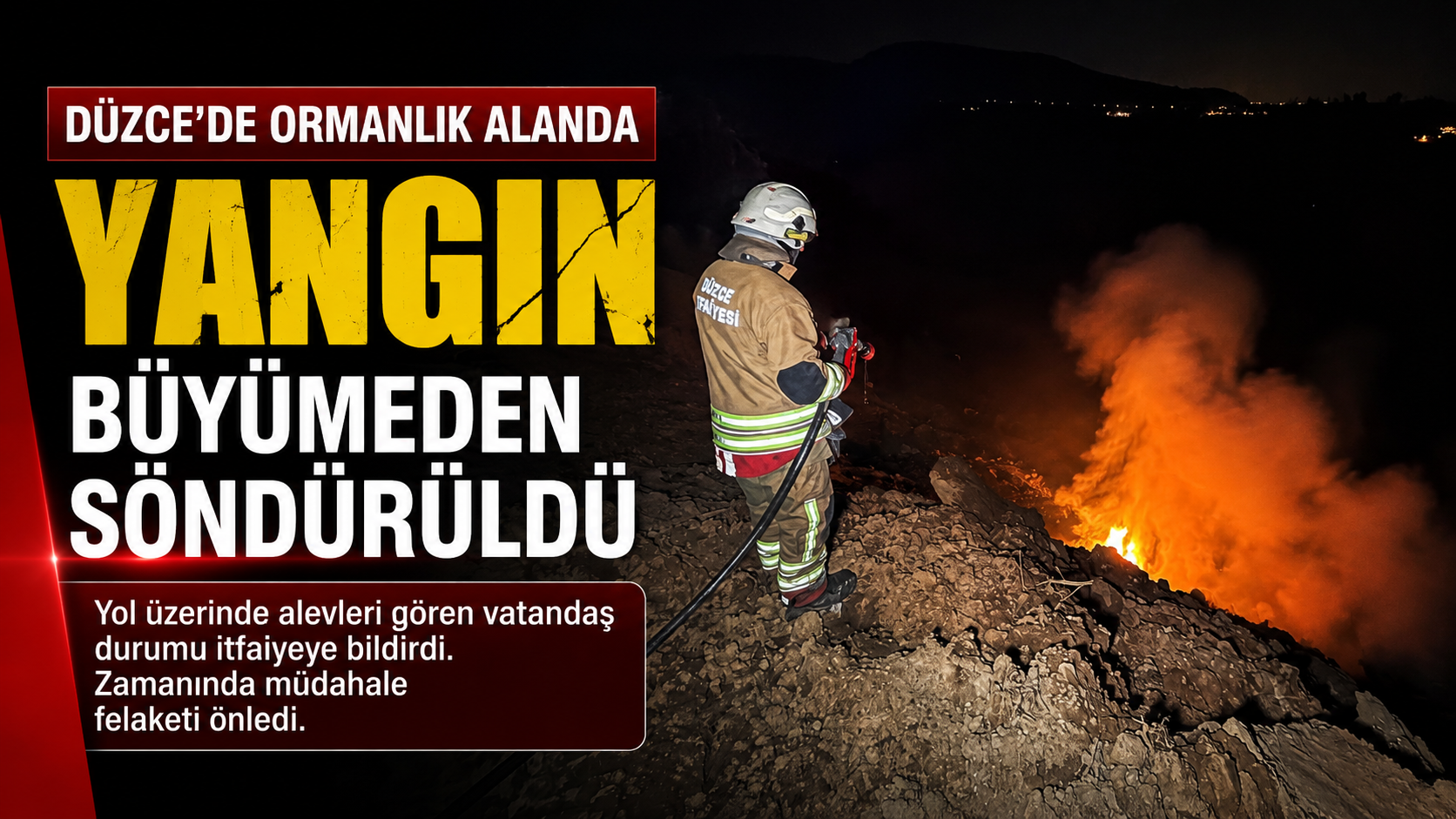 Ormanlık Alandaki Yangın Alevler Büyümeden Söndürüldü