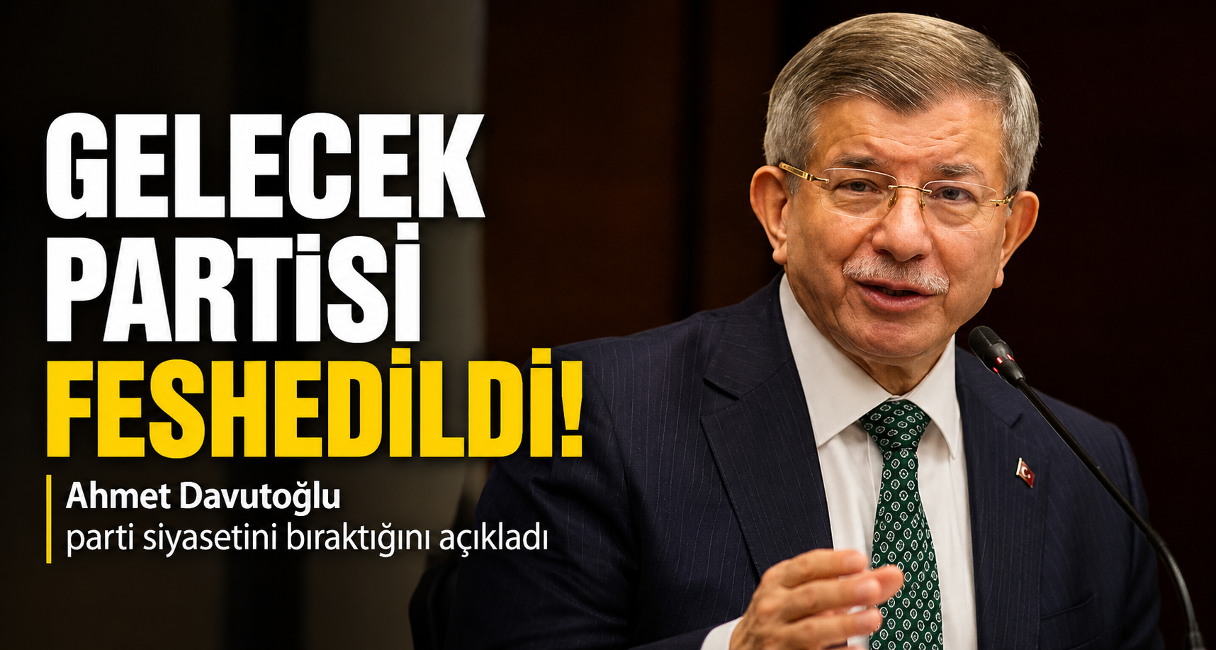 Ahmet Davutoğlu, Gelecek Partisi'nin siyasi faaliyetlerini sonlandırma kararı aldıklarını duyurdu