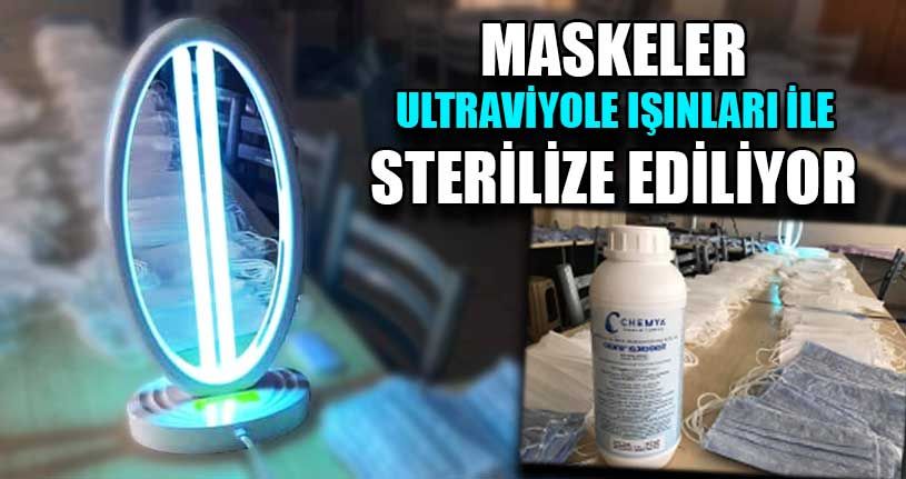 Maskeler Ultraviyole Işınları İle Sterilize Ediliyor 