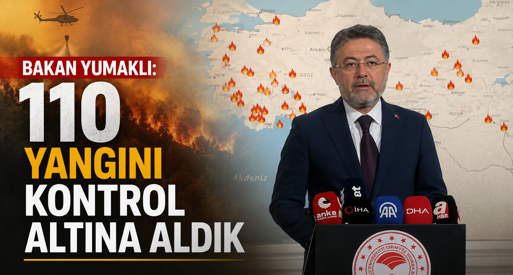 Bakan Yumaklı: 110 yangını kontrol altına aldık