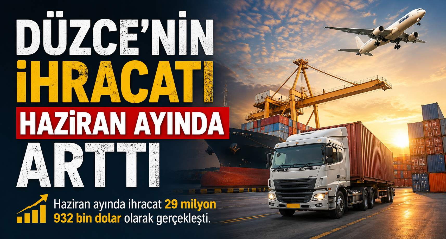 Düzce'nin ihracatı haziran ayında arttı