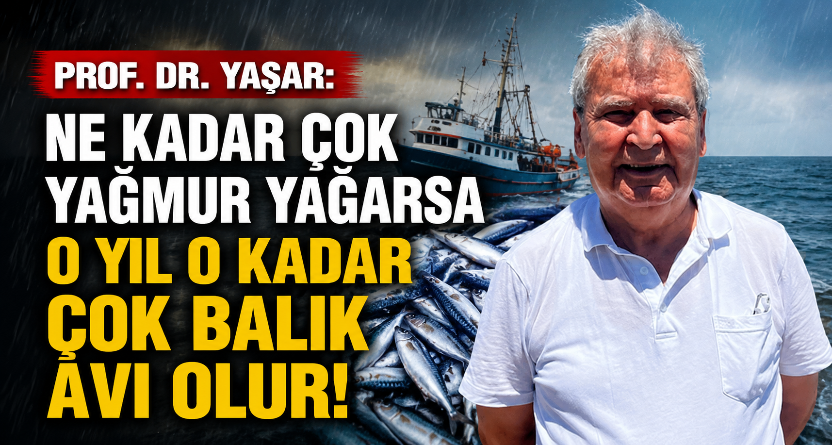 Prof. Dr. Yaşar: Ne kadar çok yağmur yağarsa o yıl o kadar çok balık avı olur