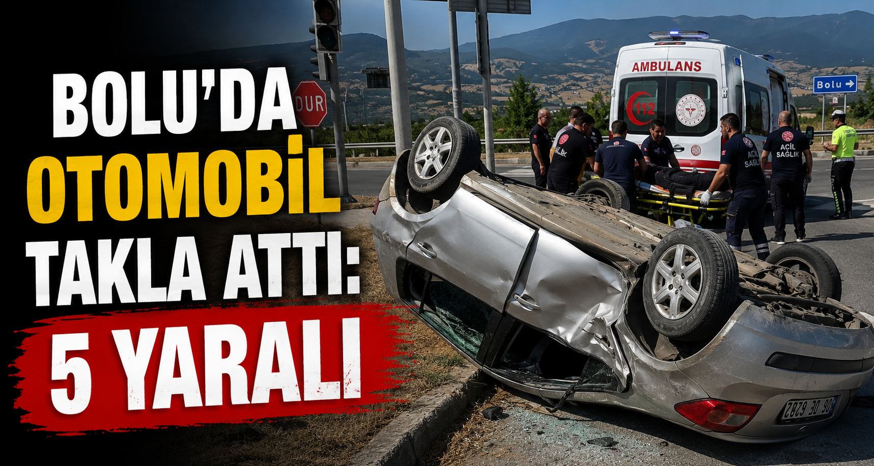 Bolu’da otomobil takla attı: 5 yaralıBolu’da otomobil takla attı: 5 yaralı