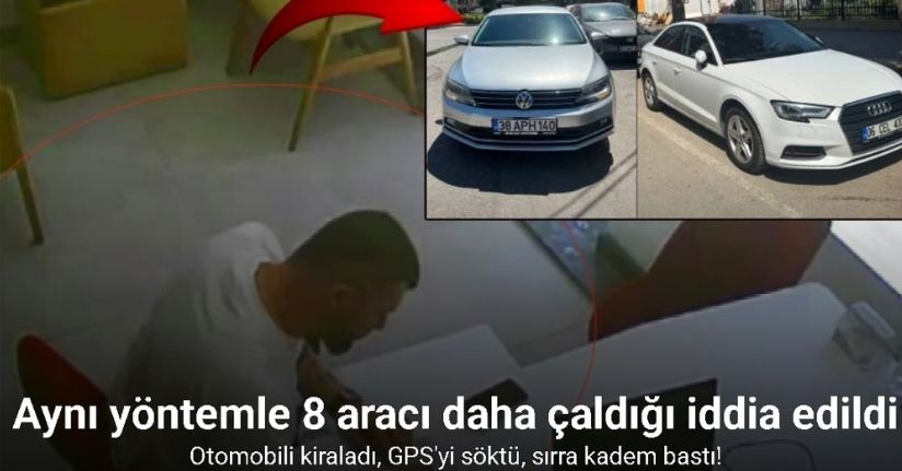 Kiraladığı aracın GPS’sini söküp ortadan kayboldu