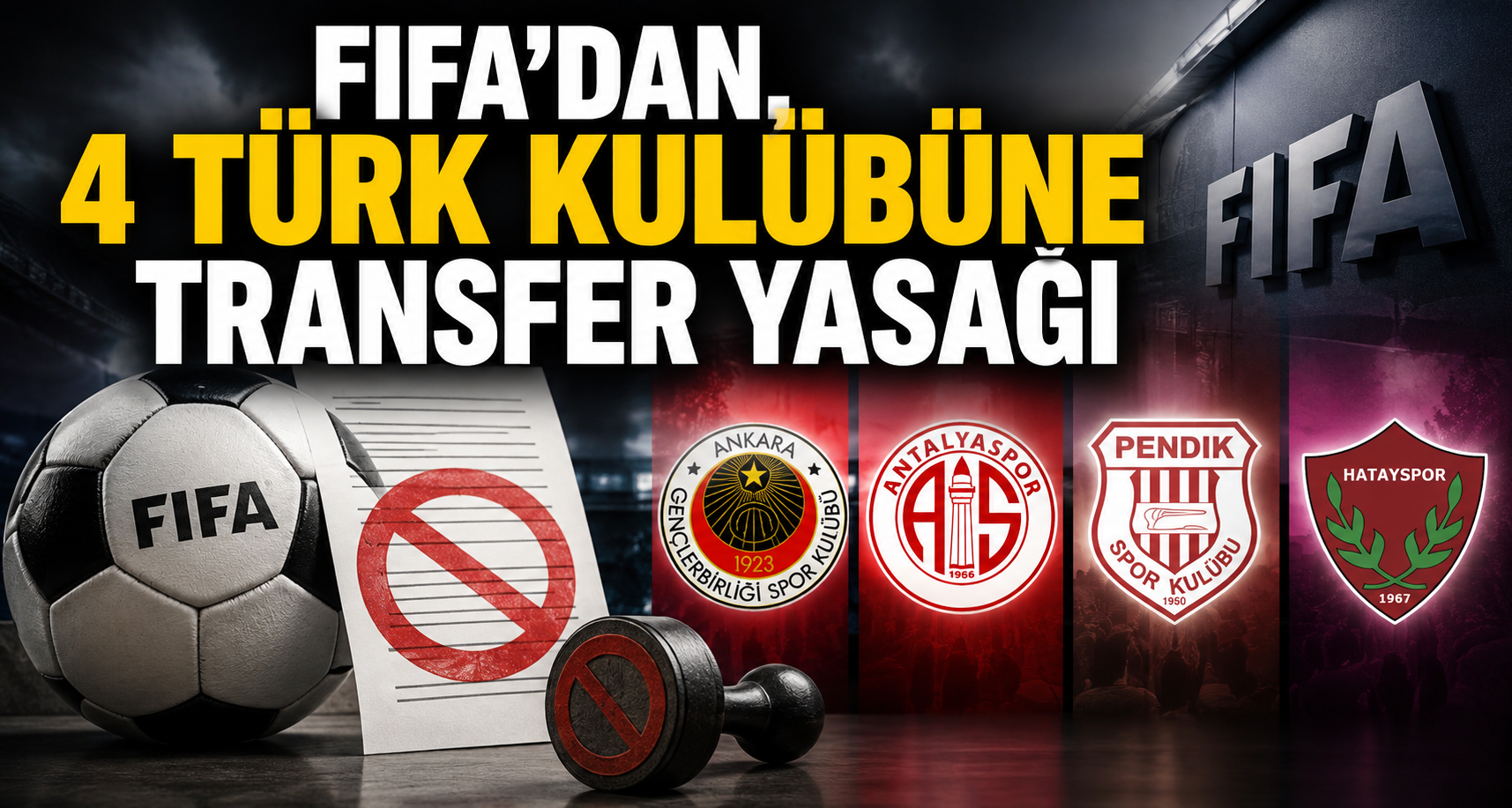 FIFA’dan, 4 Türk kulübüne transfer yasağı