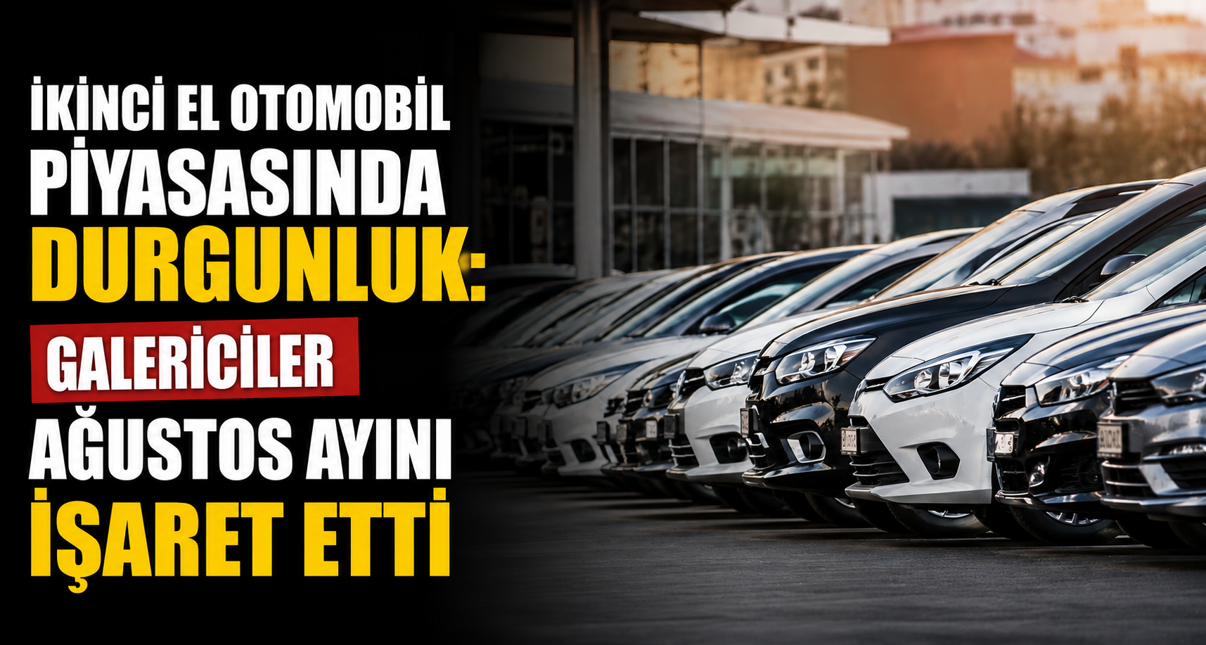 İkinci el otomobil piyasasında durgunluk: Galericiler ağustos ayını işaret etti