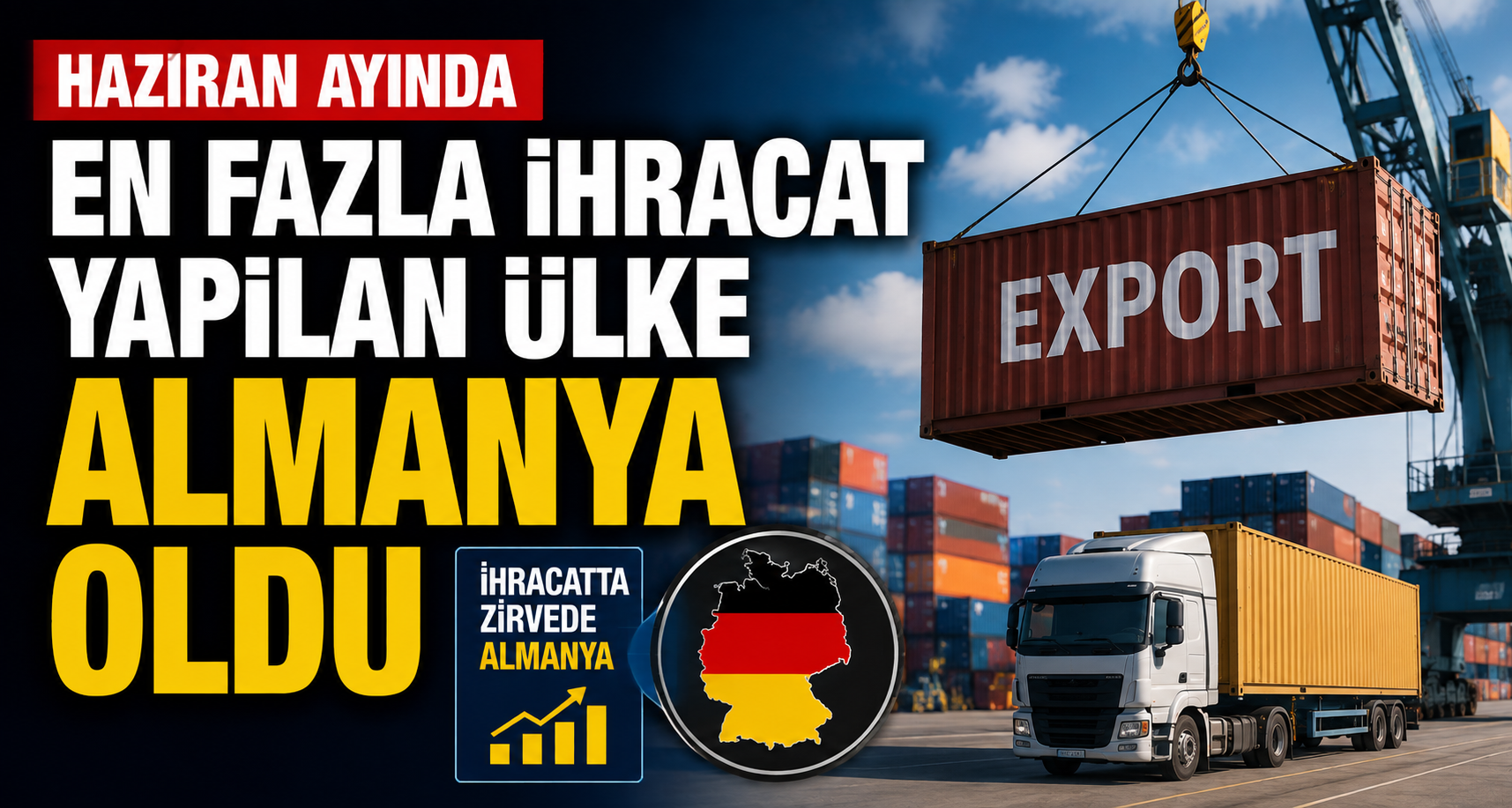 Haziran ayında en fazla ihracat yapılan ülke Almanya oldu