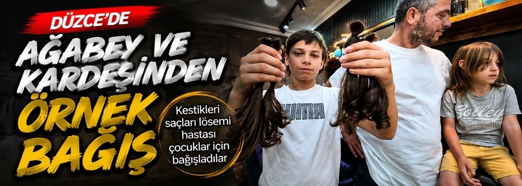 Düzce'de ağabey ve kardeşinden örnek bağış