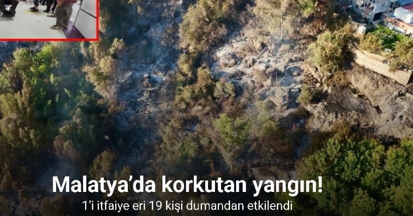Malatya’daki yangında 1’i itfaiye eri 19 kişi dumandan etkilendi