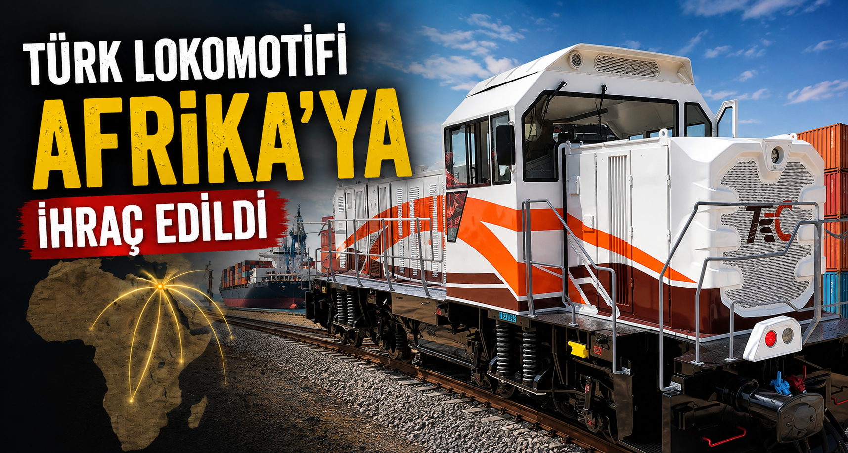 Türk lokomotifi Afrika'ya ihraç edildi