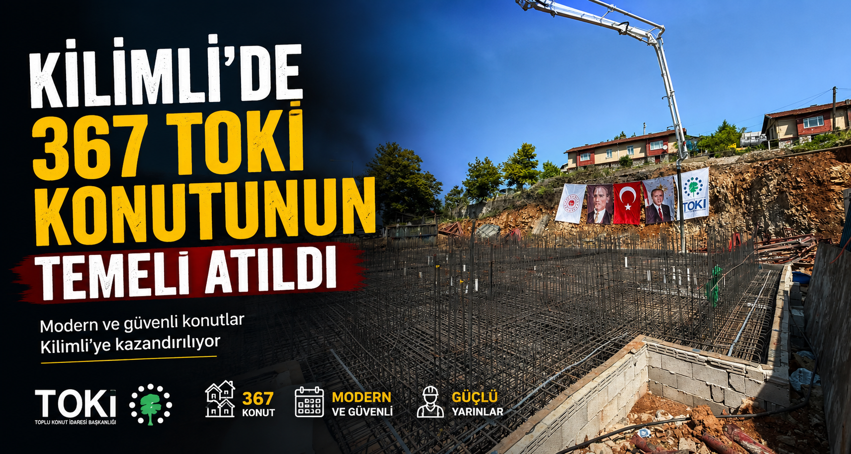 Kilimli’de 367 TOKİ konutunun temeli atıldı