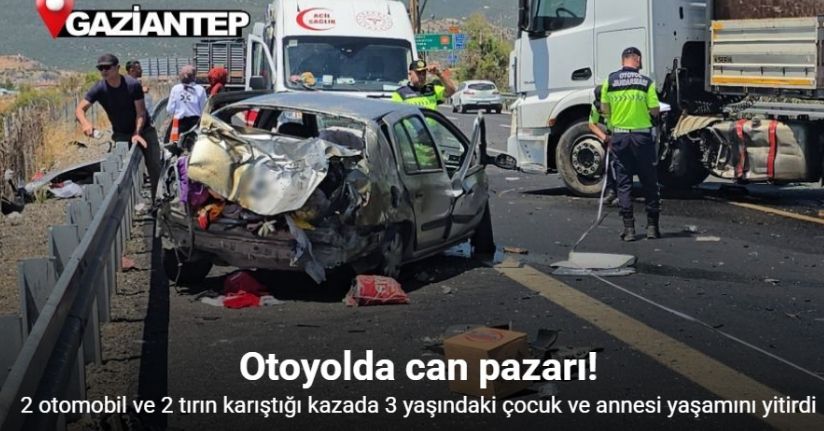 TAG Otoyolu’nda 4 aracın karıştığı zincirleme kaza: Anne ve 3 yaşındaki oğlu öldü