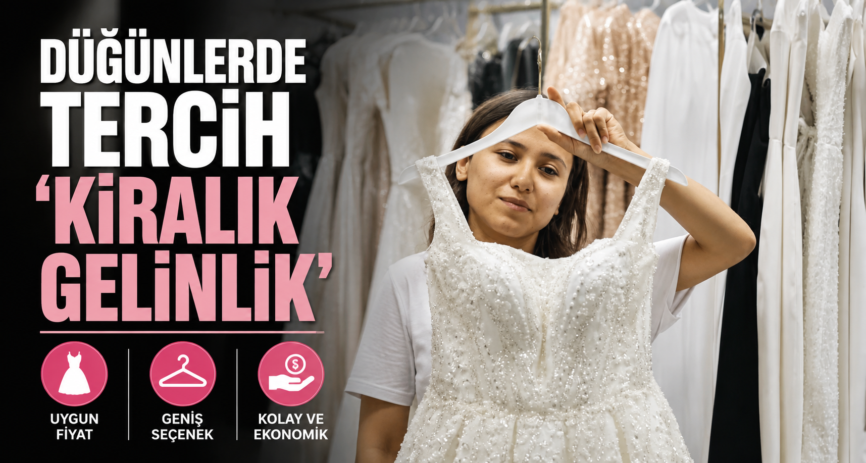 Düğünlerde tercih ’kiralık gelinlik’